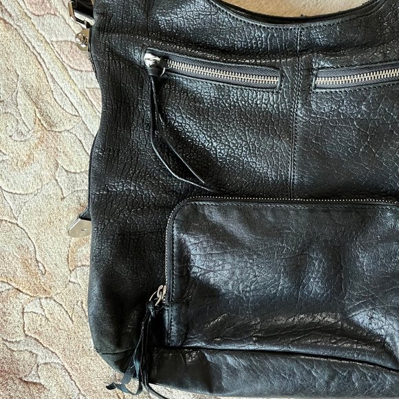 Treesje Black Crossbody Black Leather Bag - Picture 4 of 16